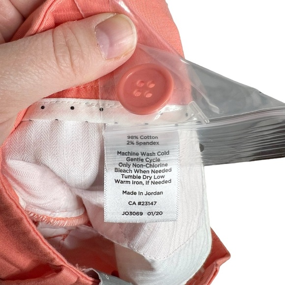 NWT Talbots Peach Coral Perfect Skimmer Cropped Slim Leg Pants - Picture 11 of 11